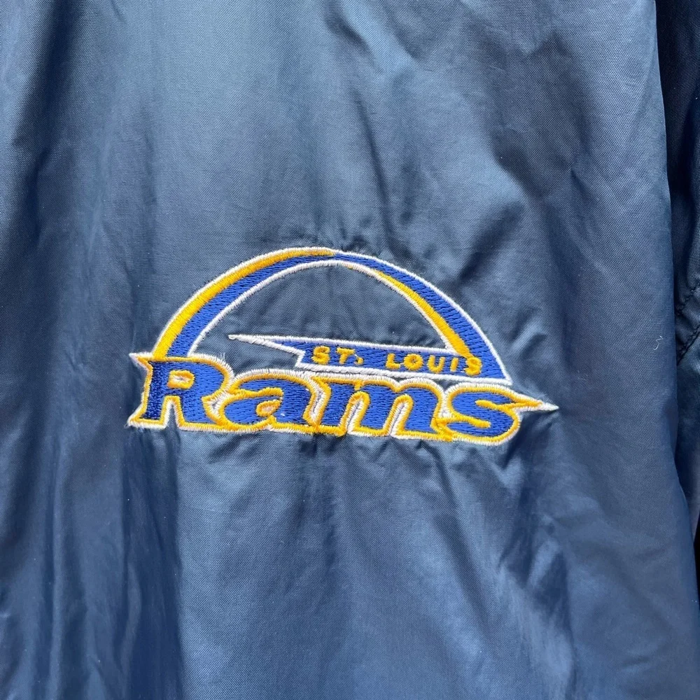 Rams reversible Fleece Jacket nylon - Navy Blue